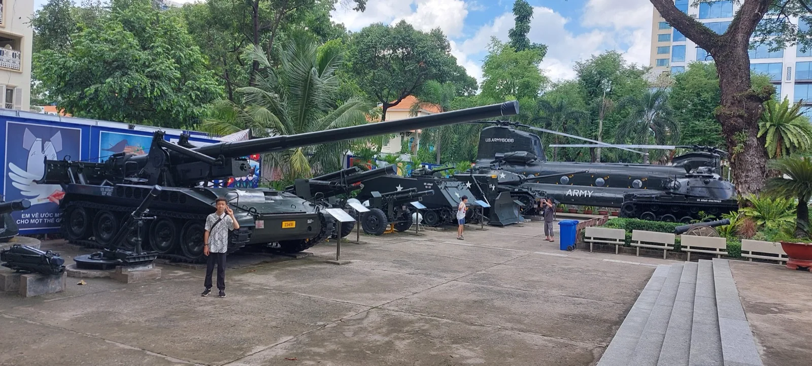 Mike and Miles visiting the War Remnants Museum in Ho Chi Minh City