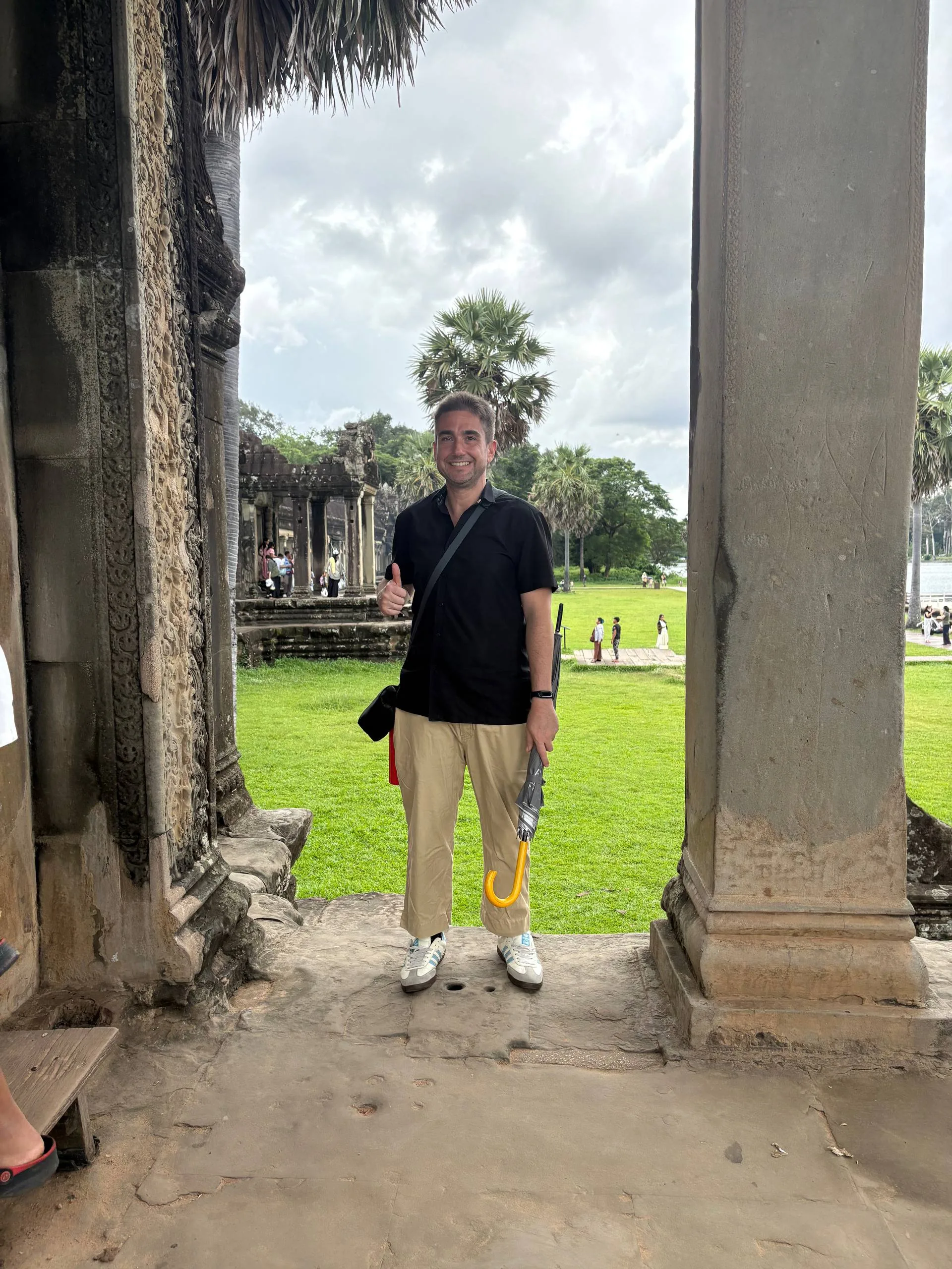 Mike Michelini visiting temple grounds near Siem Reap, Cambodia