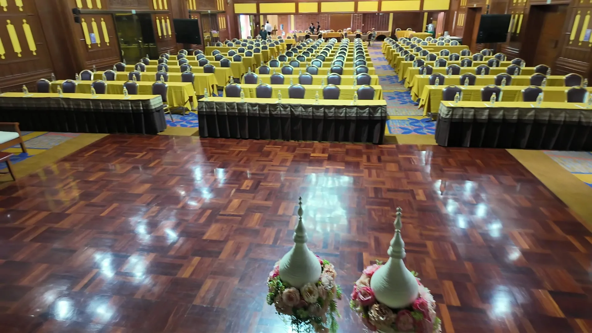 View from the Cross Border Summit 2026 venue stage across the conference seating