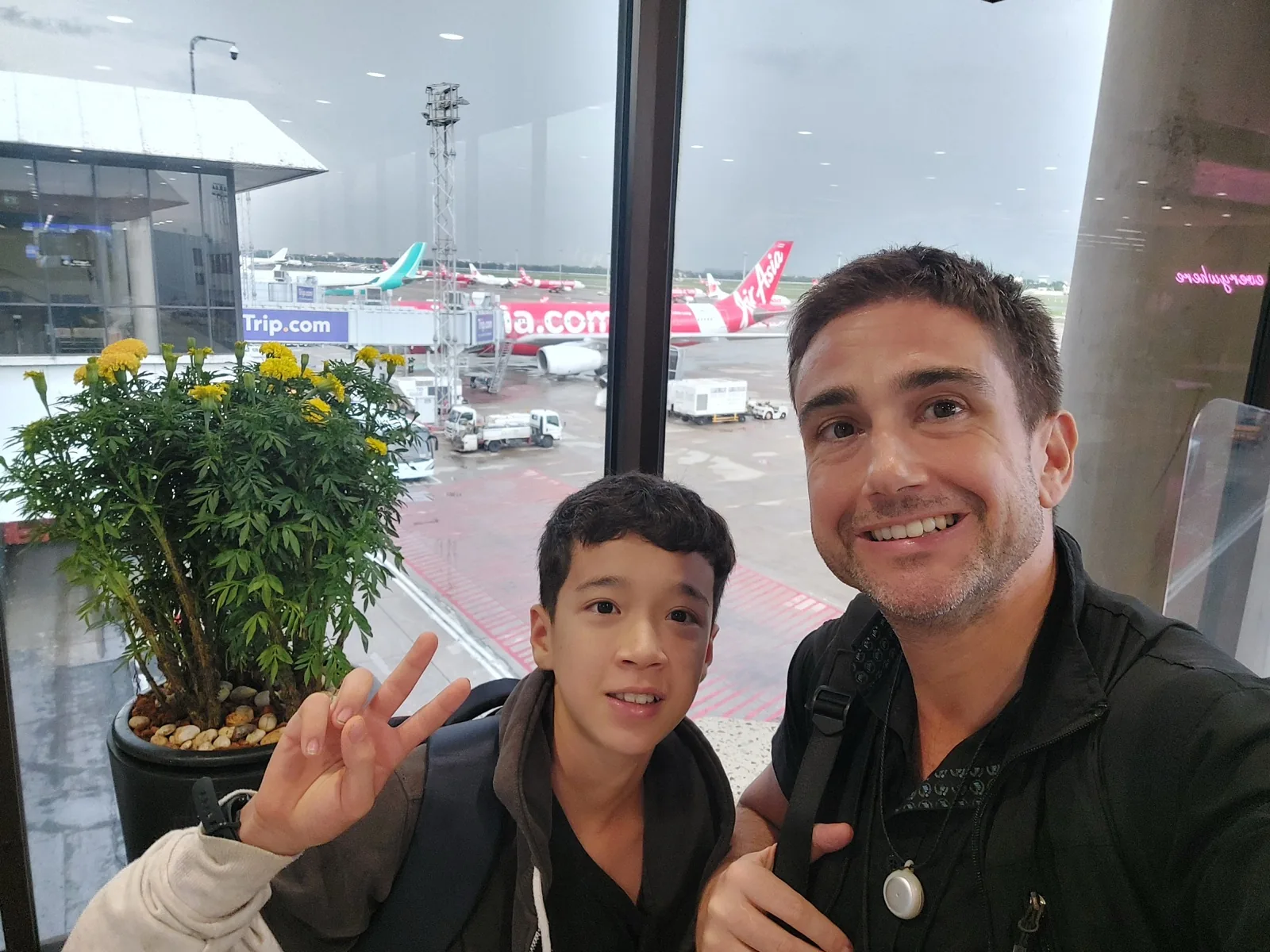 Mike Michelini and Miles departing together for their Vietnam business trip